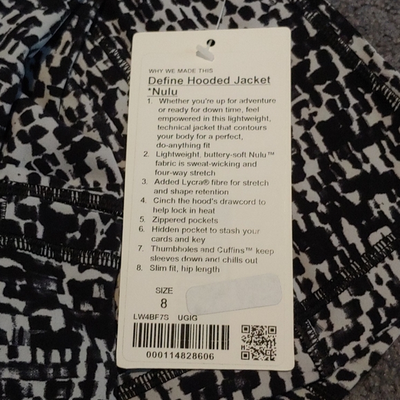 NWT Lululemon Hooded Define Jacket *Nulu - Picture 8 of 12